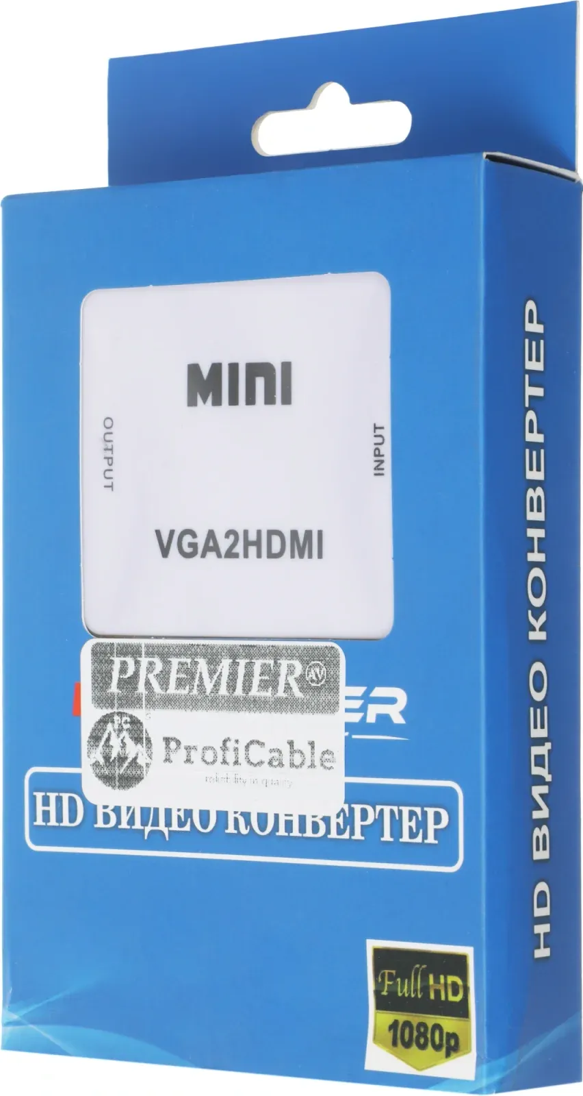 Переходник аудио-видео Premier 5-982 VGA f/HDMI f/Jack 3.5 m белый - фото 1