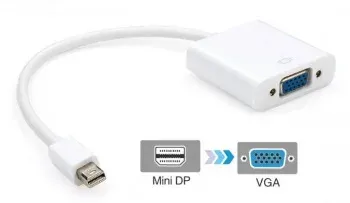 Переходник видео Premier 6-912 miniDisplayport m/VGA f 0.15м. белый - фото 8