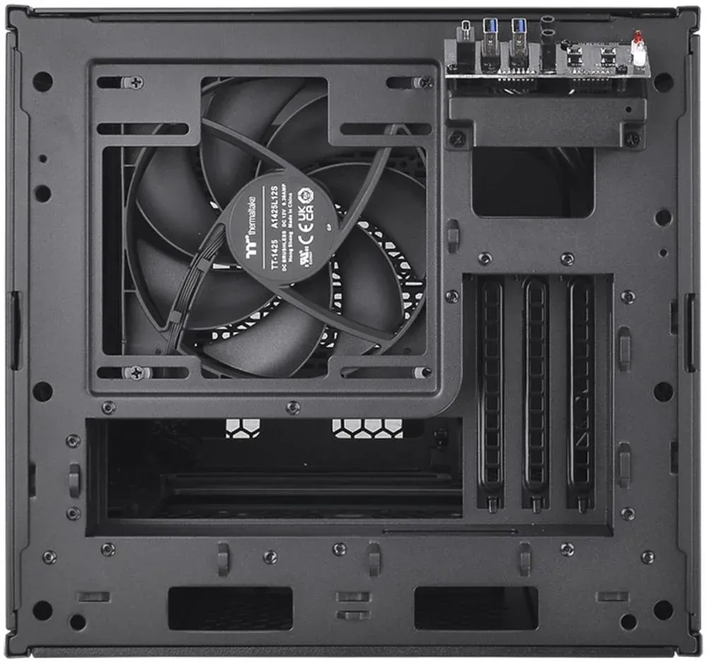 Корпус Thermaltake The Tower 200 черный без БП miniITX 6x120mm 4x140mm 2xUSB3.0 audio bott PSU - фото 2