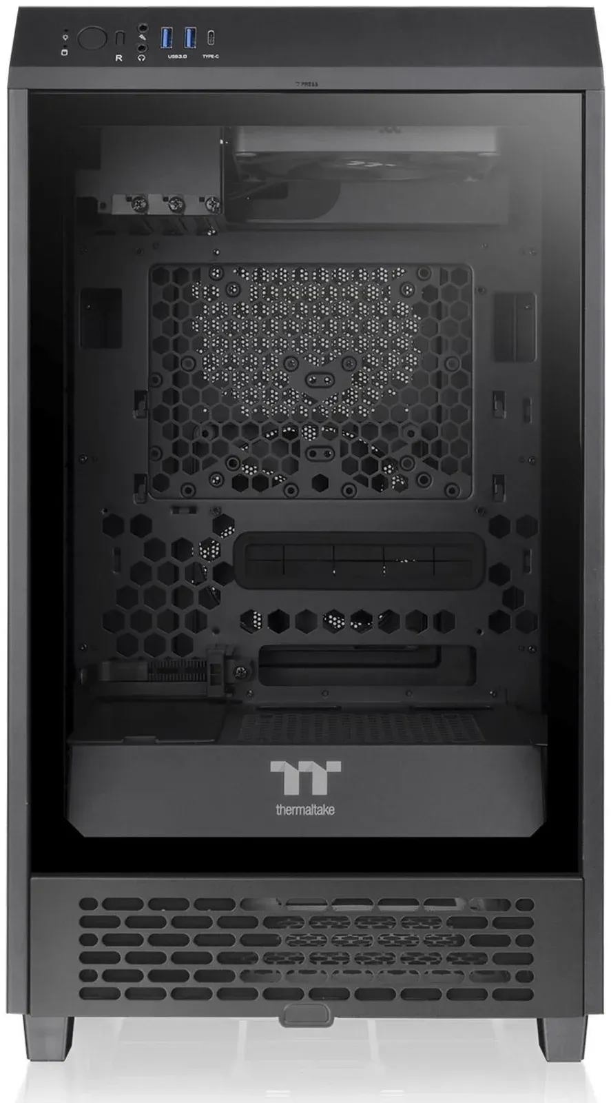 Корпус Thermaltake The Tower 200 черный без БП miniITX 6x120mm 4x140mm 2xUSB3.0 audio bott PSU - фото 5