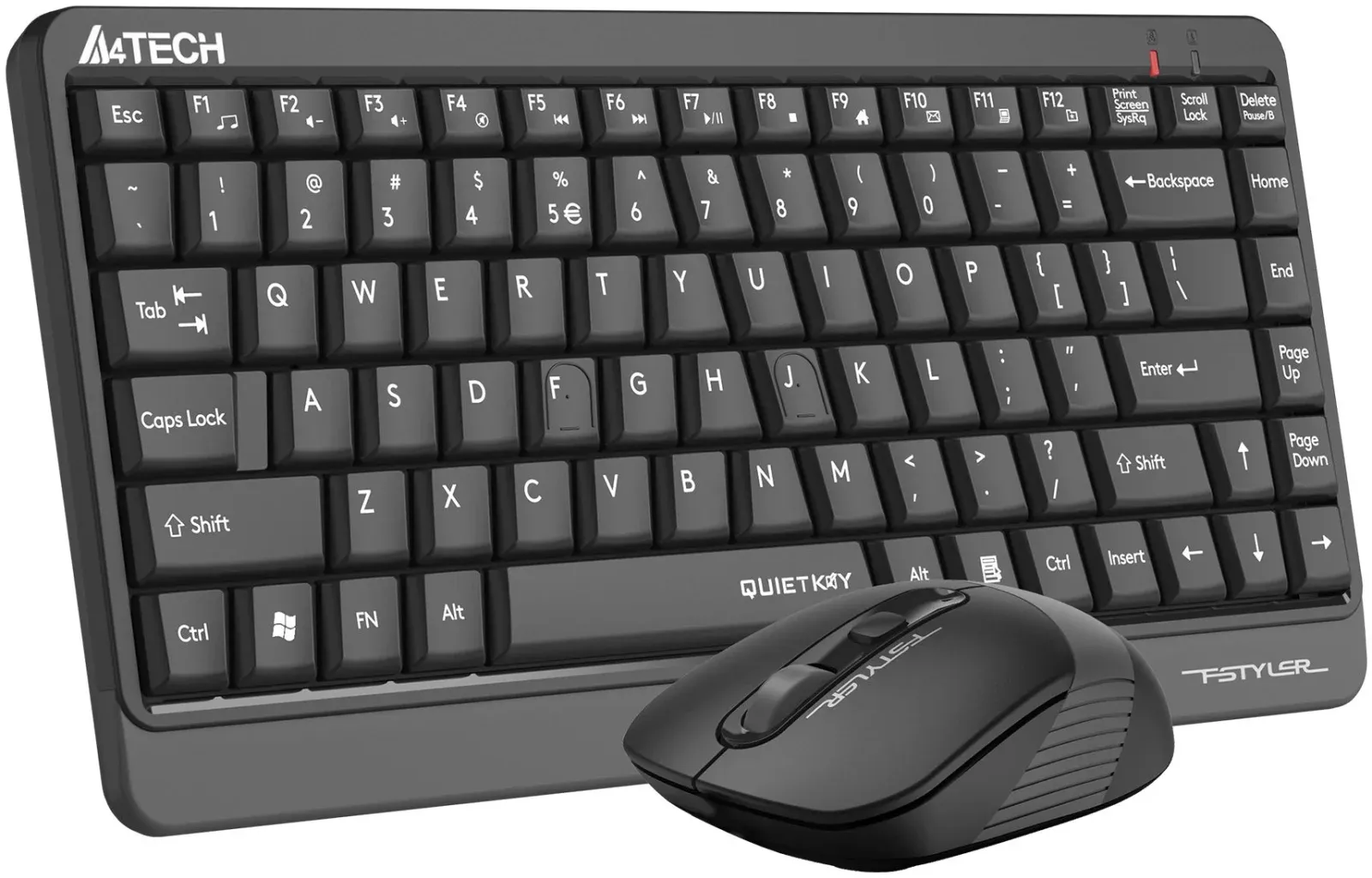 Клавиатура + мышь A4Tech Fstyler FGS1110Q клав:черный/серый мышь:черный/серый USB беспроводная Multimedia - фото 3