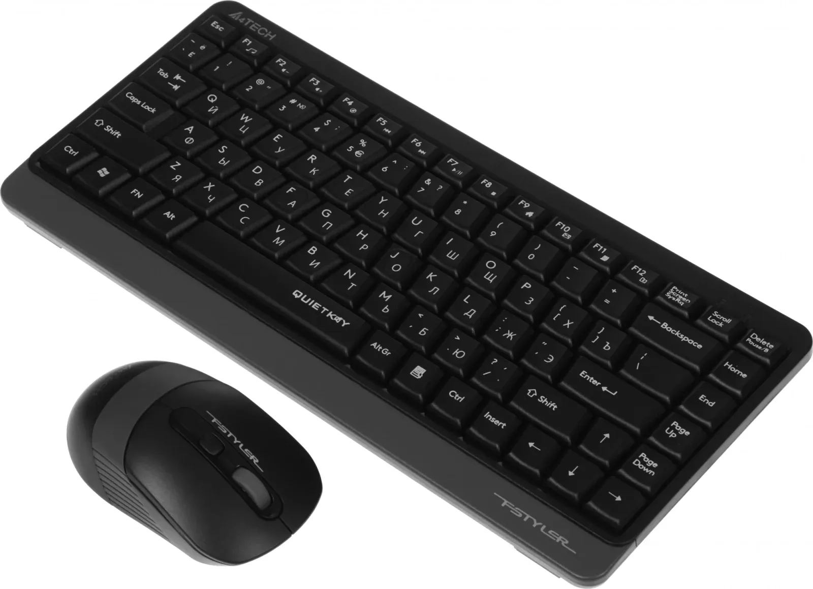 Клавиатура + мышь A4Tech Fstyler FGS1110Q клав:черный/серый мышь:черный/серый USB беспроводная Multimedia - фото 6