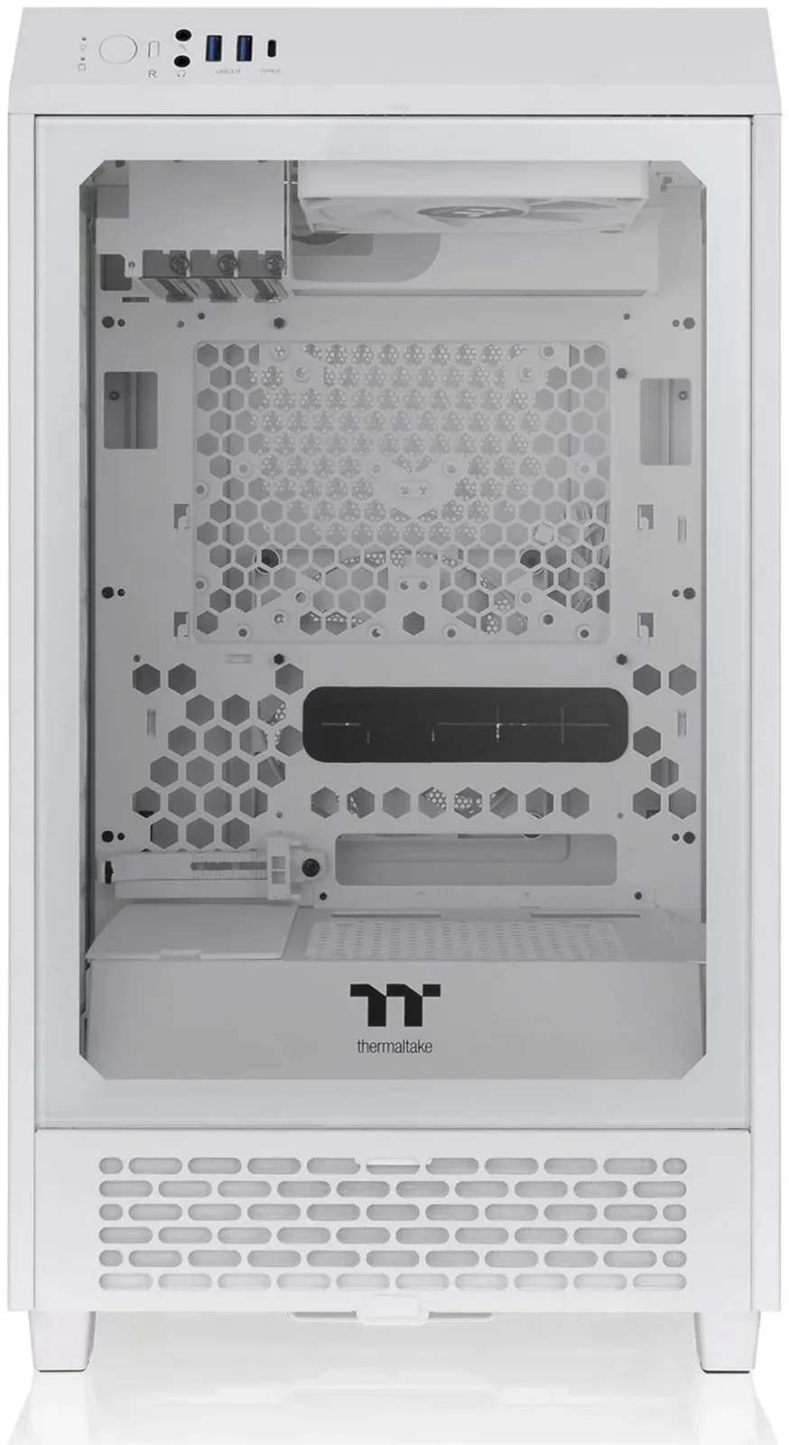 Корпус Thermaltake The Tower 200 белый без БП miniITX 6x120mm 4x140mm 2xUSB3.0 audio bott PSU - фото 3