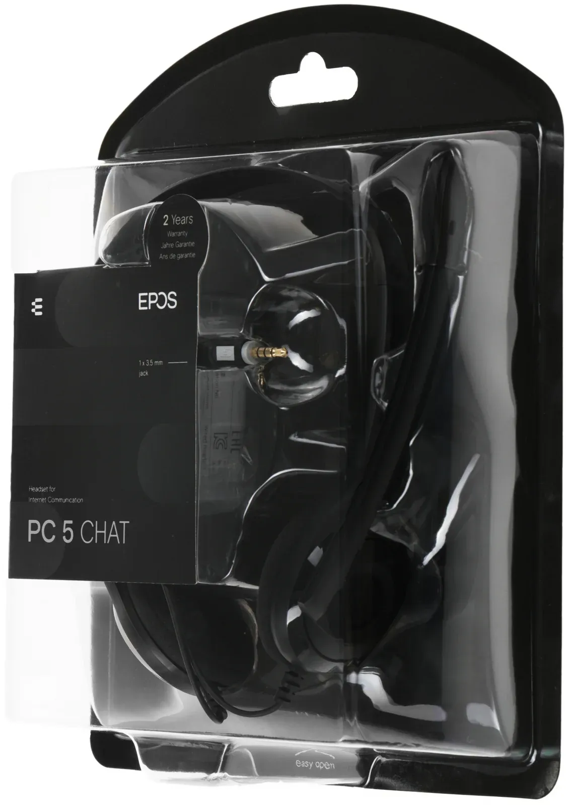 Наушники с микрофоном Epos Sennheiser PC 5 Chat черный 2м накладные оголовье 1000445 - фото 4