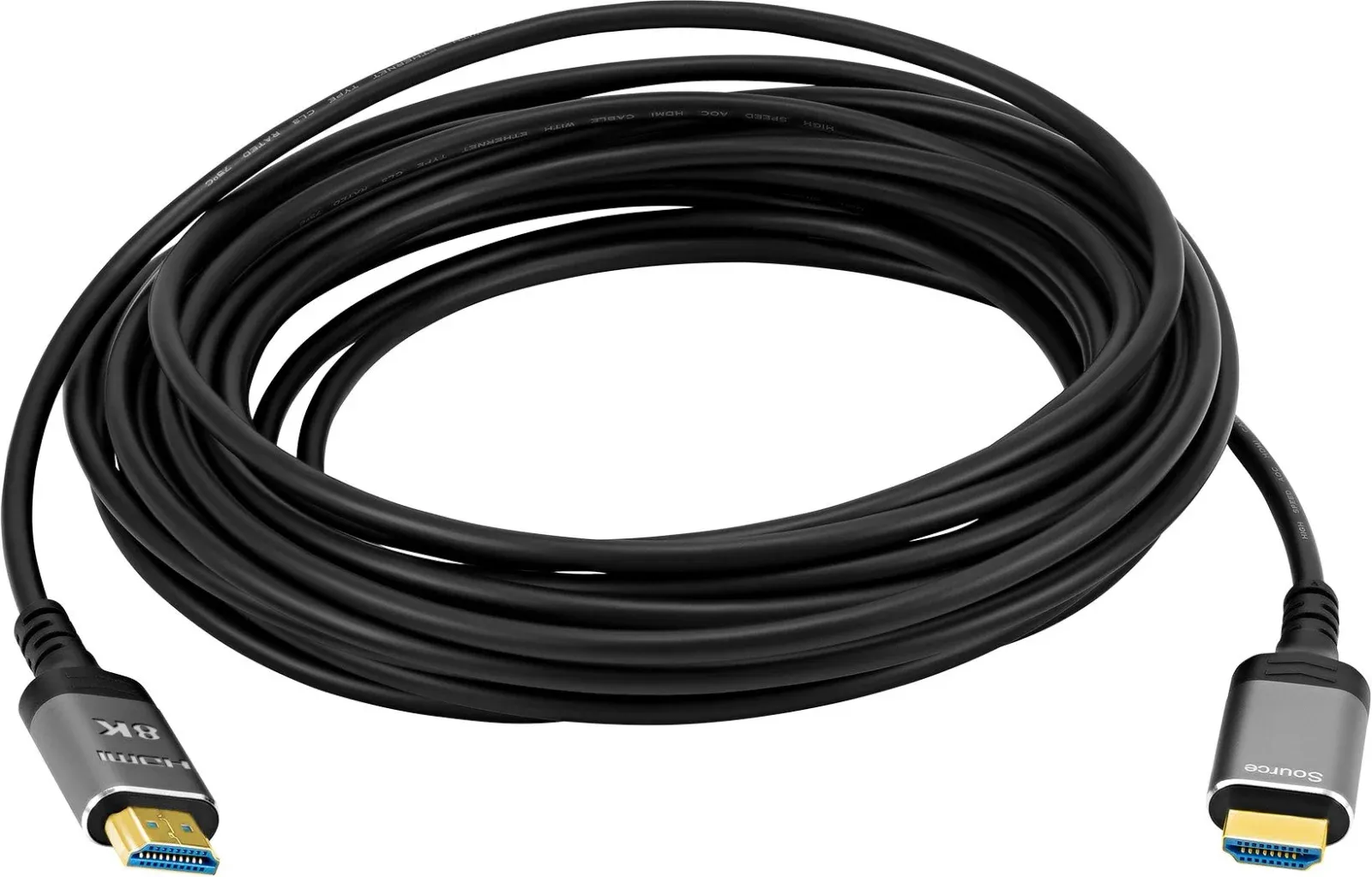 Кабель аудио-видео Digma HDMI 2.1 AOC HDMI m/HDMI m 10м. позолоч.конт. черный HDMI-AOC2.1-10 - фото 2