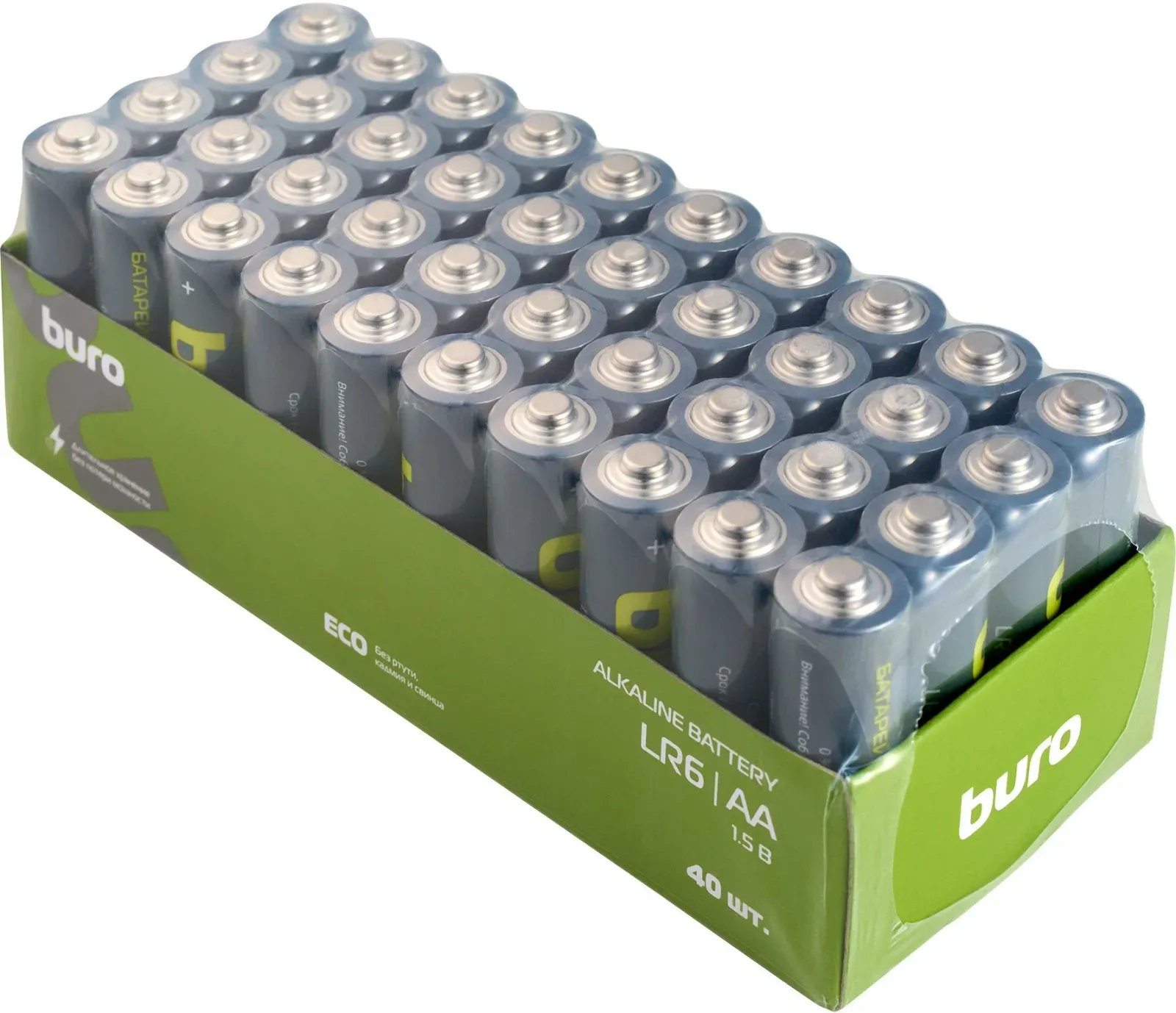 Батарея Buro Alkaline LR6 AA 2900mAh 20шт коробка - фото 3