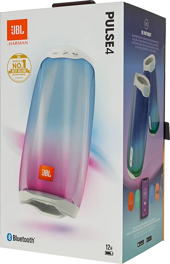 Колонка порт. JBL Pulse 4 белый 20W 1.0 BT 10м 7260mAh JBLPULSE4WHTAM - фото 1