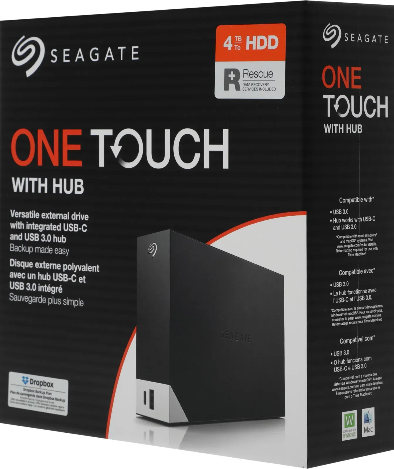 Жесткий диск Seagate USB3.0 4TB STLC4000400 One Touch 3.5 черный - фото 4