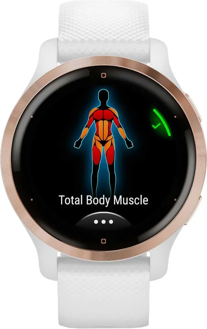 Смарт-часы Garmin Venu 2S AMOLED корп.розовое золото рем.белый разм.брасл.:110-175мм 010-02429-13 - фото 6
