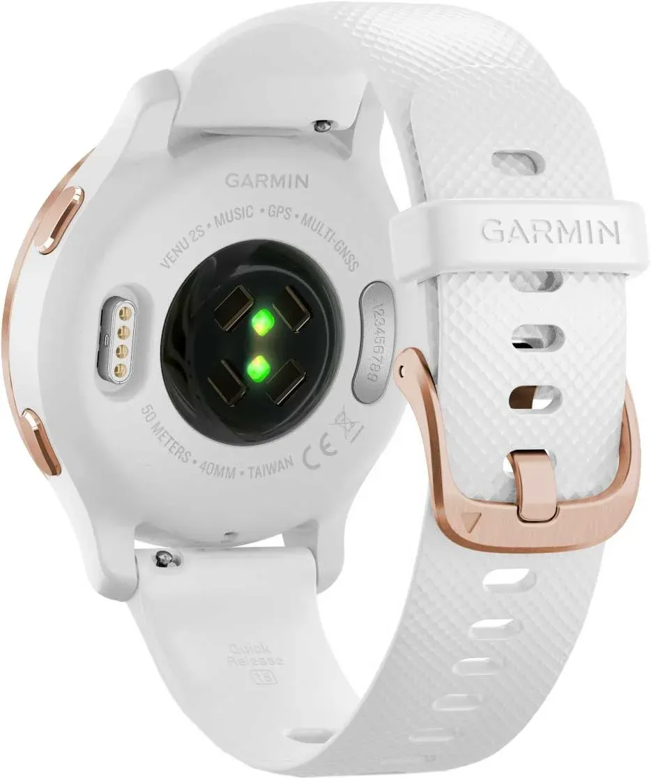 Смарт-часы Garmin Venu 2S AMOLED корп.розовое золото рем.белый разм.брасл.:110-175мм 010-02429-13 - фото 7