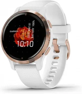 Смарт-часы Garmin Venu 2S AMOLED корп.розовое золото рем.белый разм.брасл.:110-175мм 010-02429-13 - фото 8
