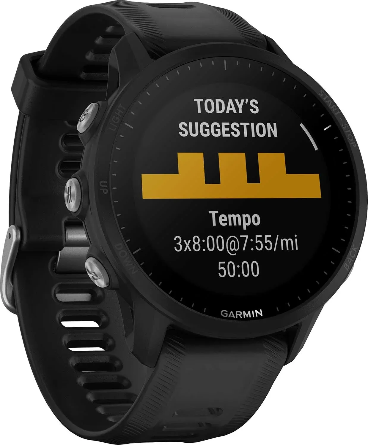 Смарт-часы Garmin Forerunner 955 33мм 1.3 корп.черный рем.черный разм.брасл.:130-220мм 010-02638-30 - фото 5
