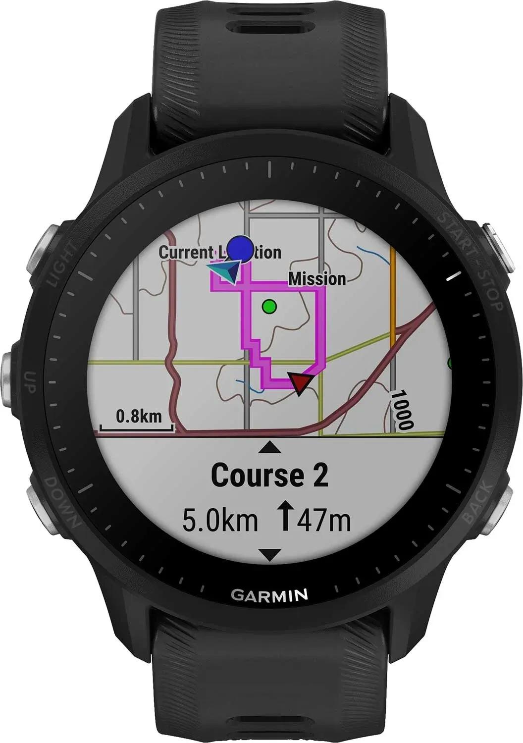 Смарт-часы Garmin Forerunner 955 33мм 1.3 корп.черный рем.черный разм.брасл.:130-220мм 010-02638-30 - фото 6