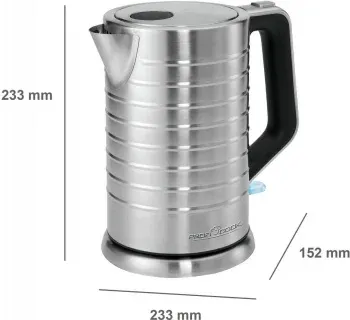 Чайник электрический Profi Cook PC-WKS 1119 1.7л. 2200Вт нержавеющая сталь корпус: металл/пластик 501119 - фото 8