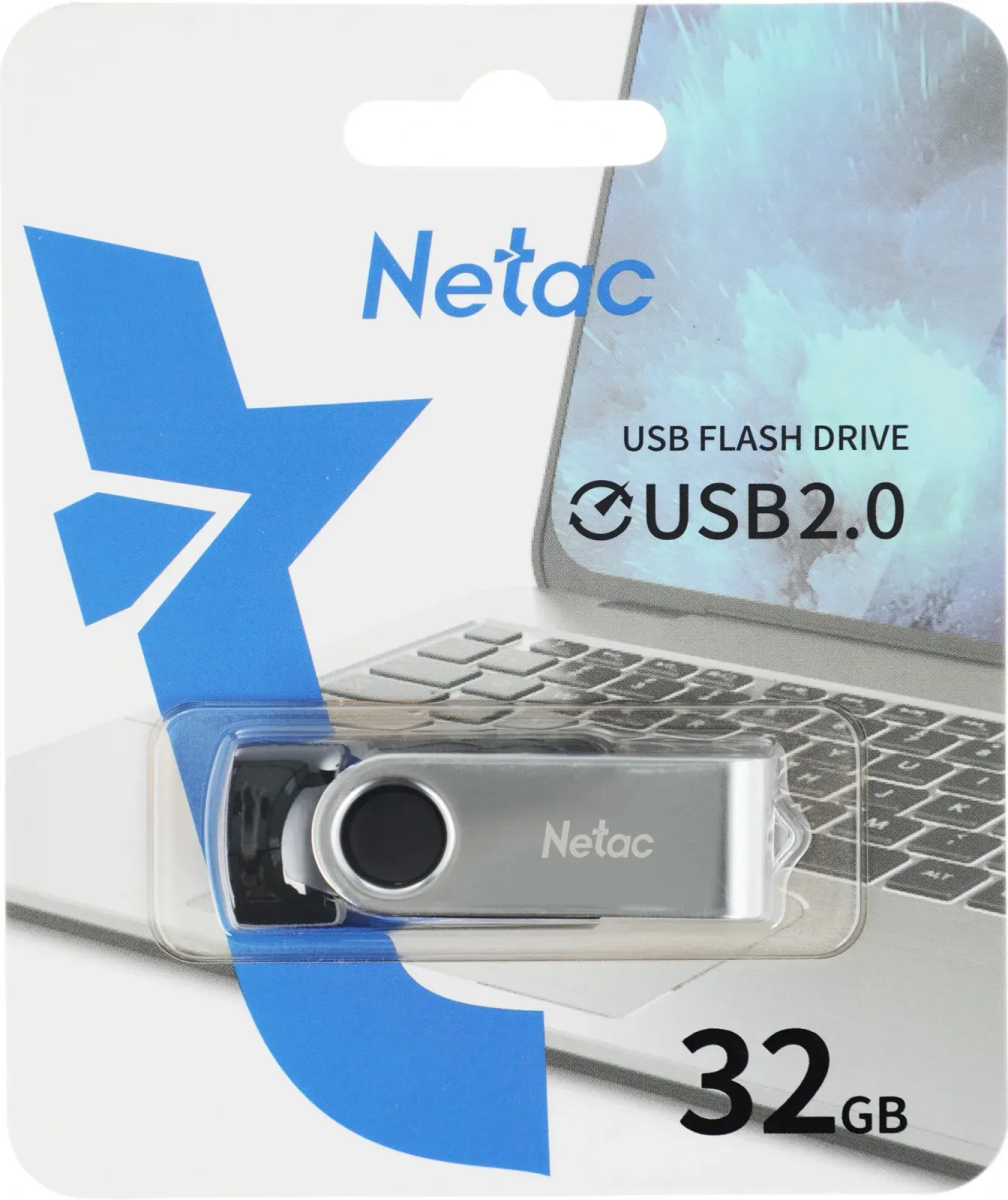 Флеш Диск Netac 32GB U505 NT03U505N-032G-20BK USB2.0 черный/серебристый, 32 ГБ - фото 6