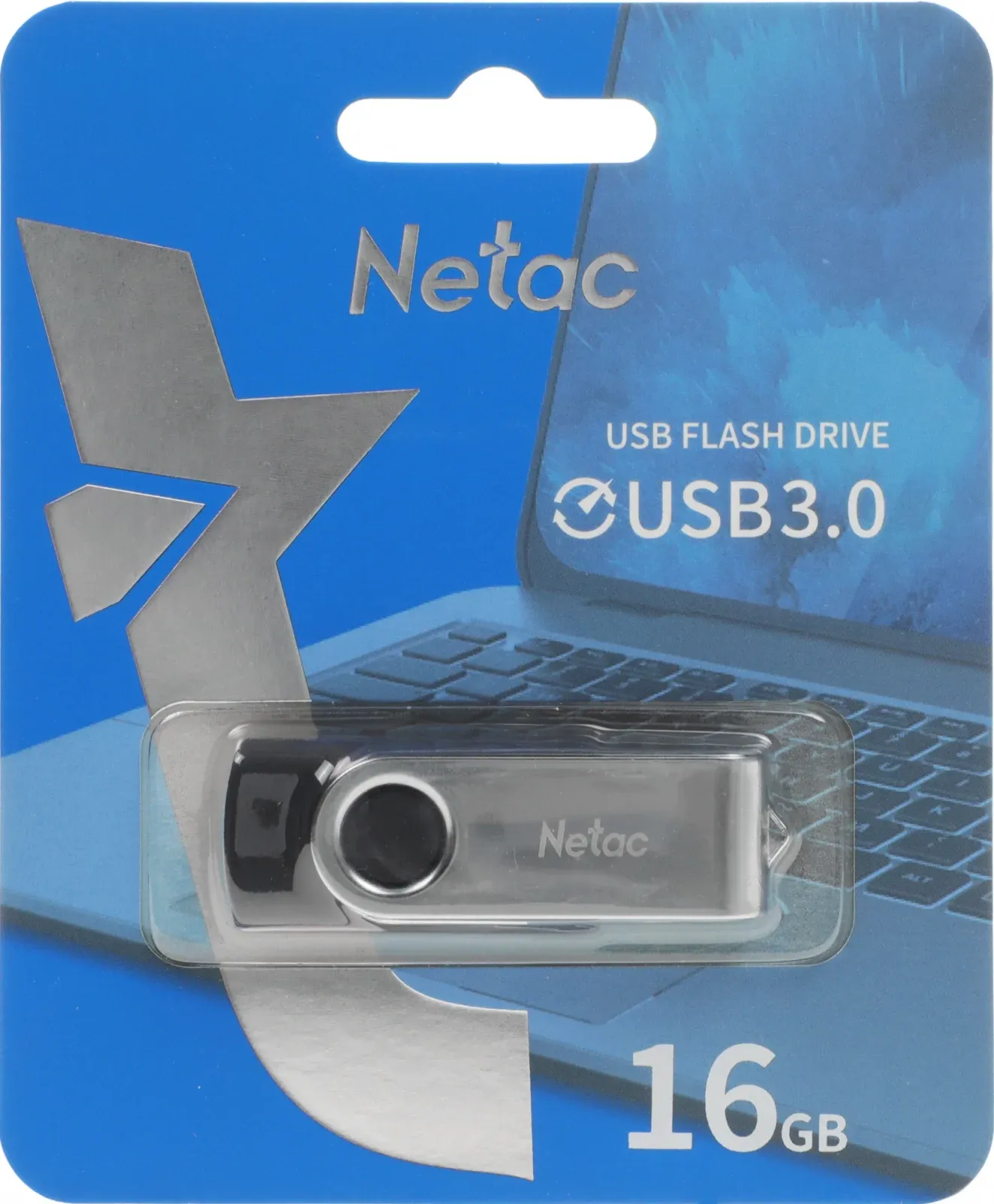 Флеш Диск Netac 16GB U505 NT03U505N-016G-30BK USB3.0 черный/серебристый, 16 ГБ - фото 6