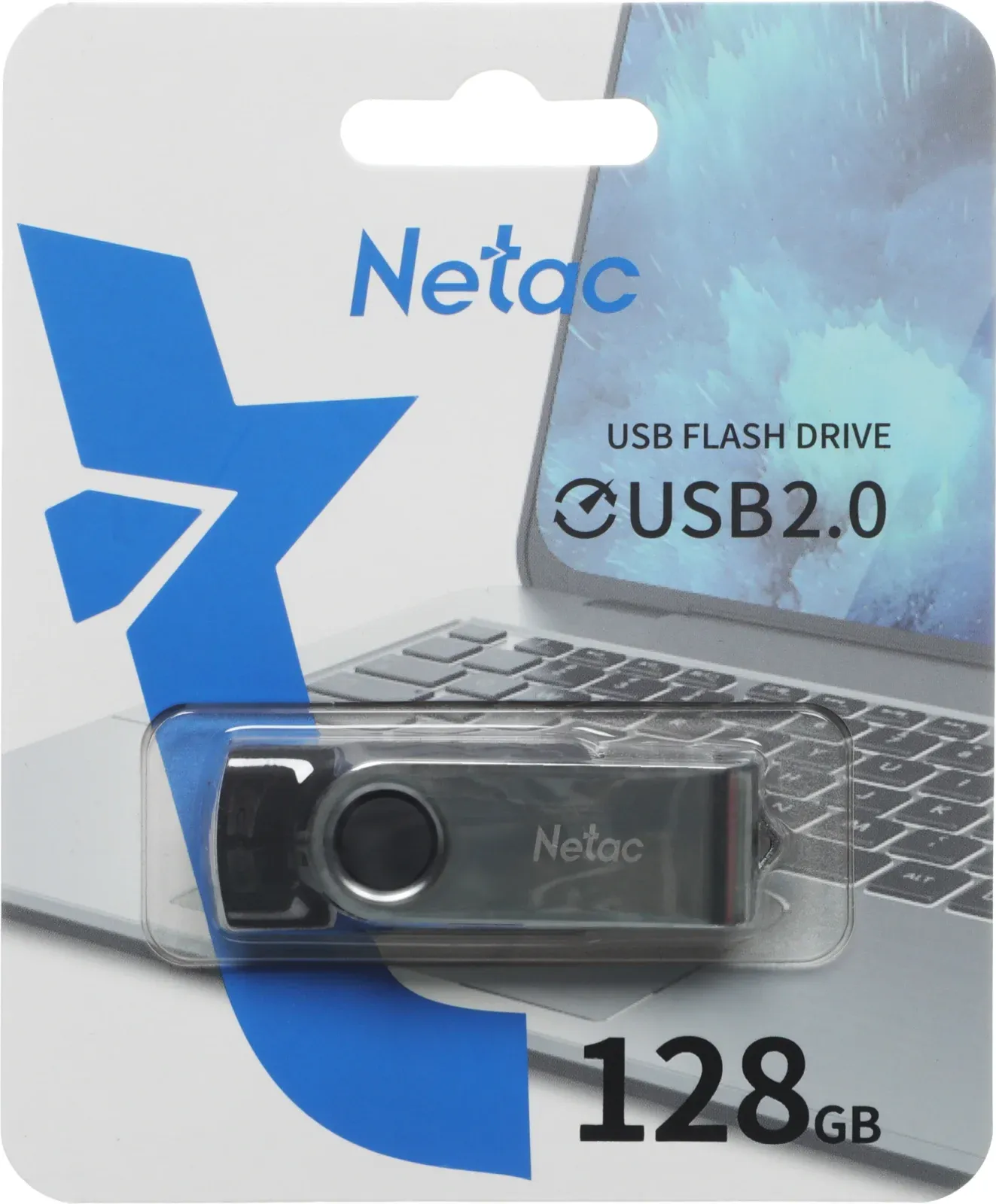 Флеш Диск Netac 128GB U505 NT03U505N-128G-20BK USB2.0 черный/серебристый, 128 ГБ - фото 6