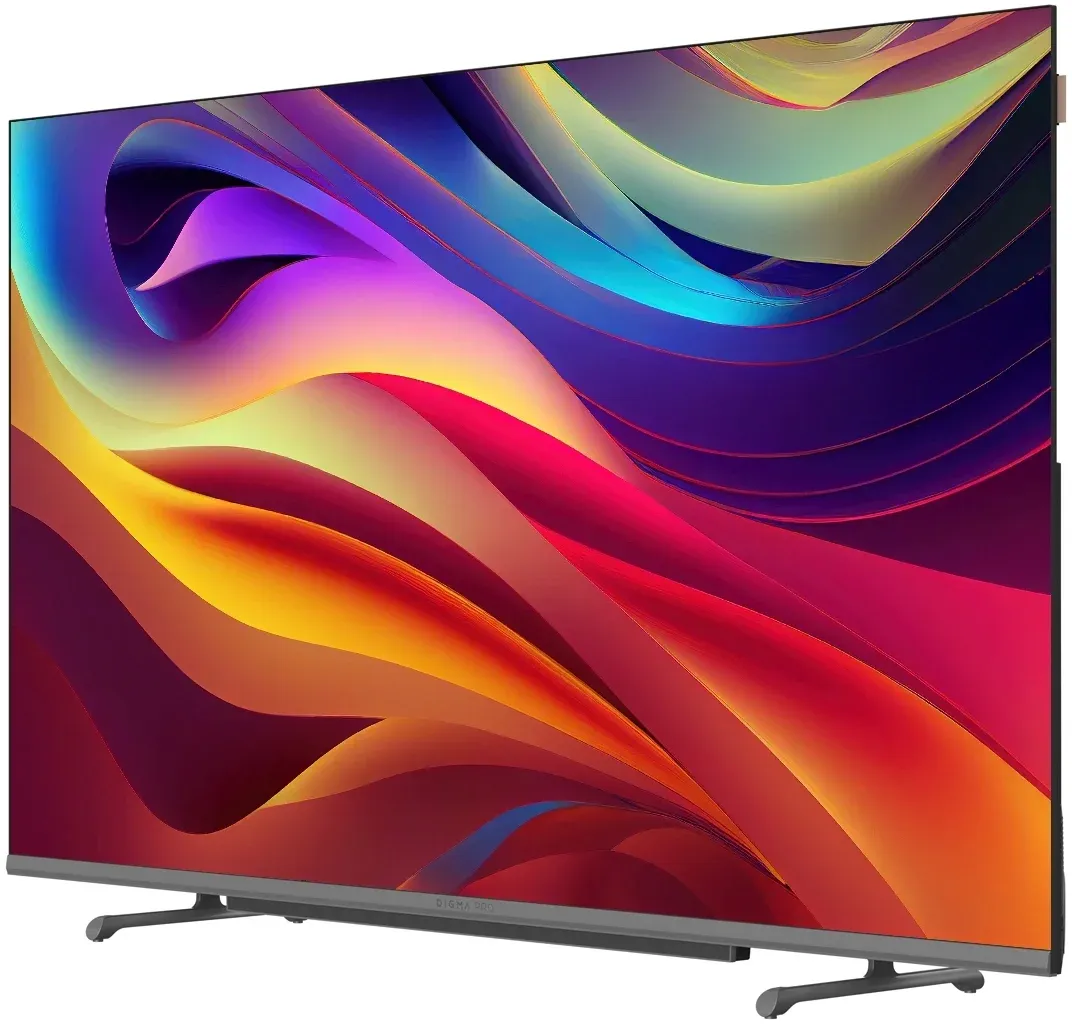 Телевизор QLED Digma Pro 43 QLED 43L Google TV Frameless черный/серебристый 4K Ultra HD 120Hz HSR DVB-T DVB-T2 DVB-C DVB-S DVB-S2 USB WiFi Smart TV - фото 2