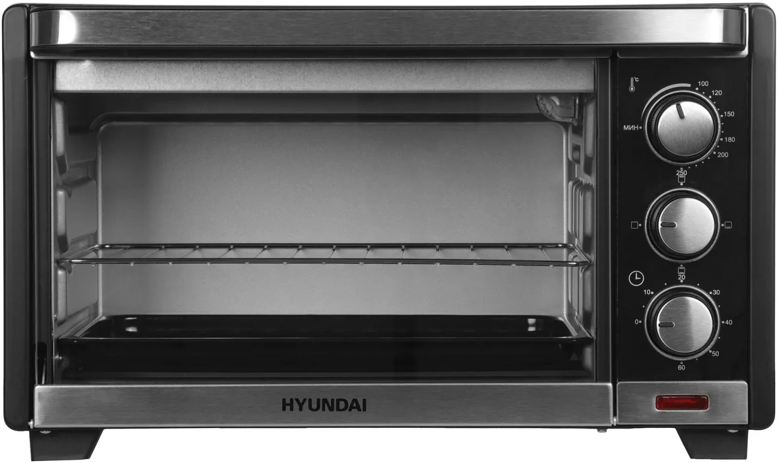 Мини-печь Hyundai MIO-HY091 20л. 1380Вт черный, 20 л - фото 1