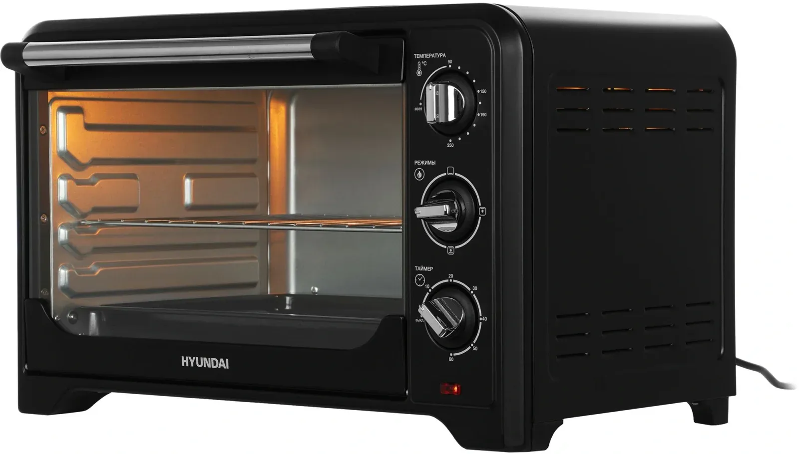 Мини-печь Hyundai MIO-HY092 35л. 1600Вт черный, 35 л - фото 7