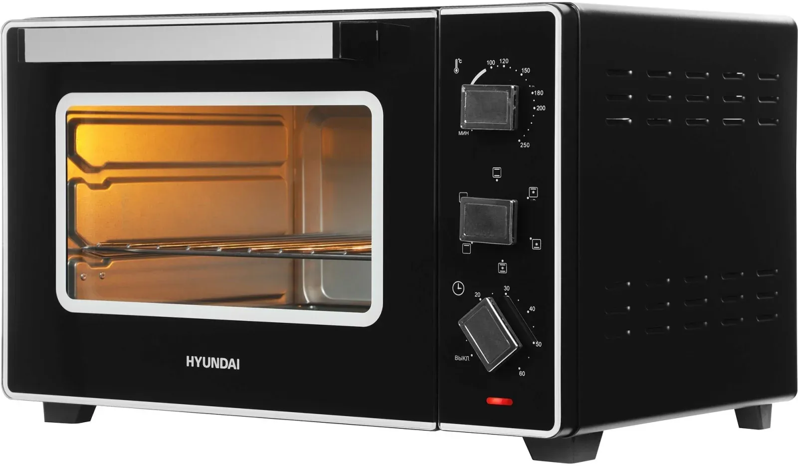 Мини-печь Hyundai MIO-HY093 28л. 1600Вт черный, 28 л - фото 7