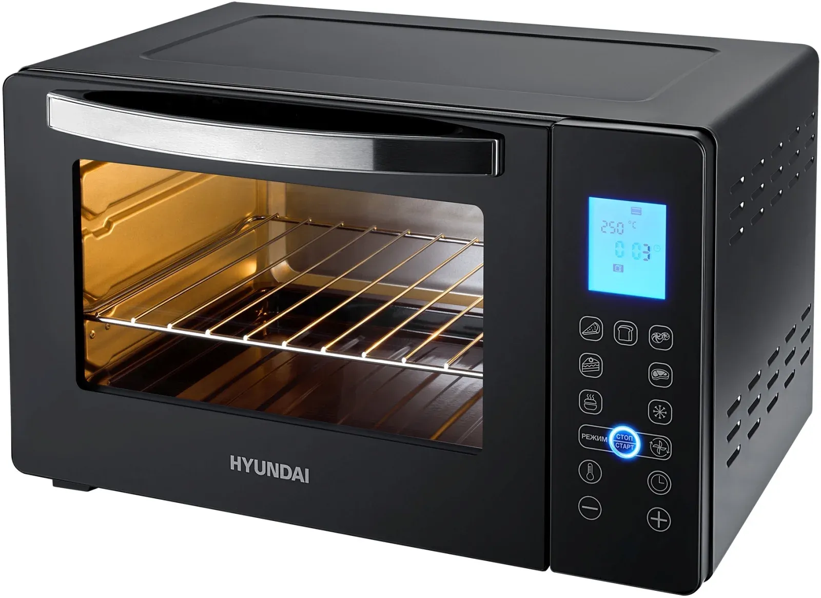 Мини-печь Hyundai MIO-HY096 28л. 1600Вт черный, 28 л - фото 8