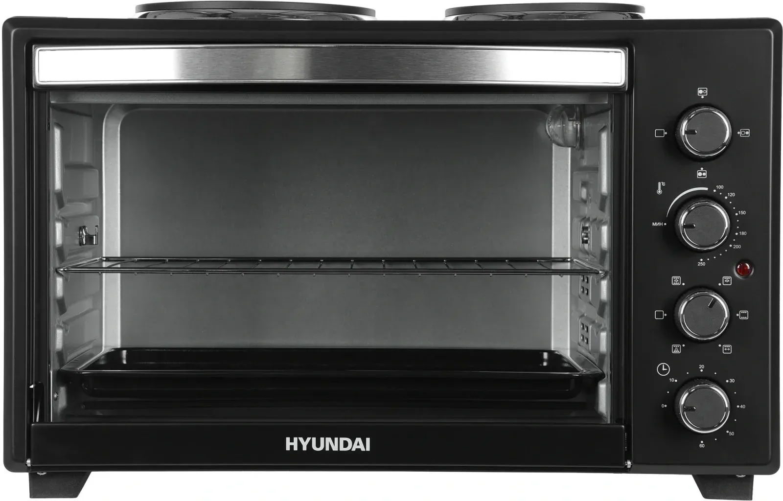 Мини-печь Hyundai MIO-HY099 45л. 1600Вт черный, 45 л - фото 3