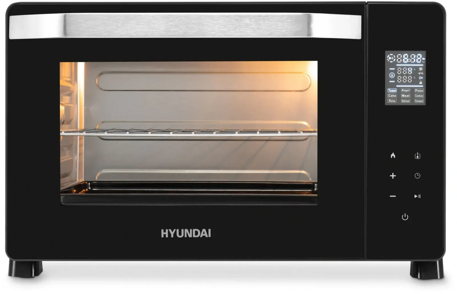 Мини-печь Hyundai MIO-HY082 38л. 2000Вт черный, 38 л - фото 2