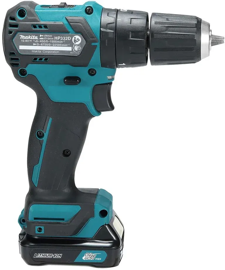 Дрель-шуруповерт Makita HP332DZ аккум. патрон:быстрозажимной - фото 6