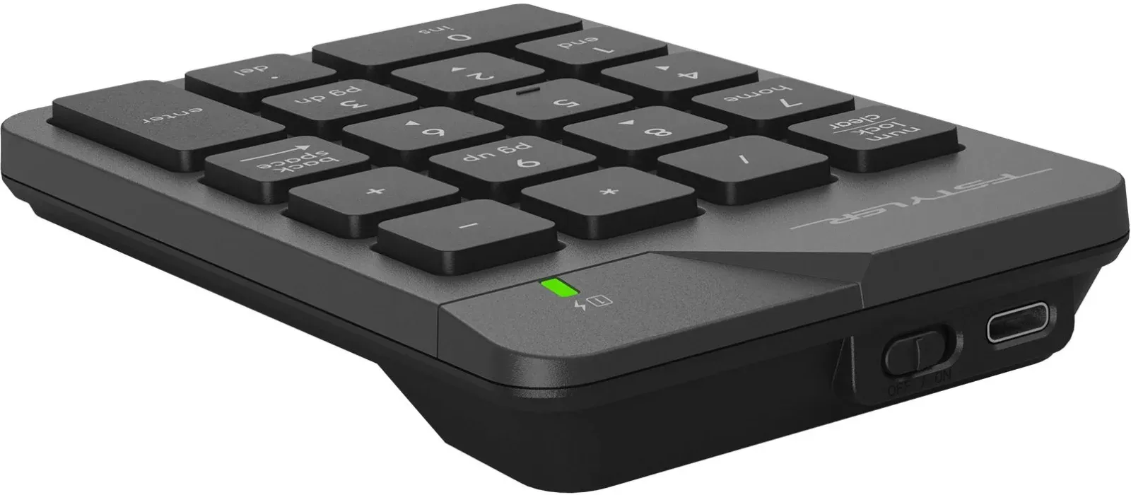 Числовой блок A4Tech FGK21C серый USB беспроводная slim для ноутбука - фото 4