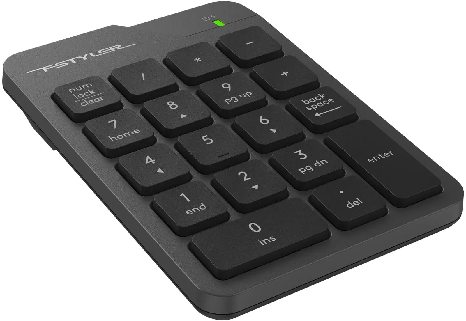 Числовой блок A4Tech FGK21C серый USB беспроводная slim для ноутбука - фото 6