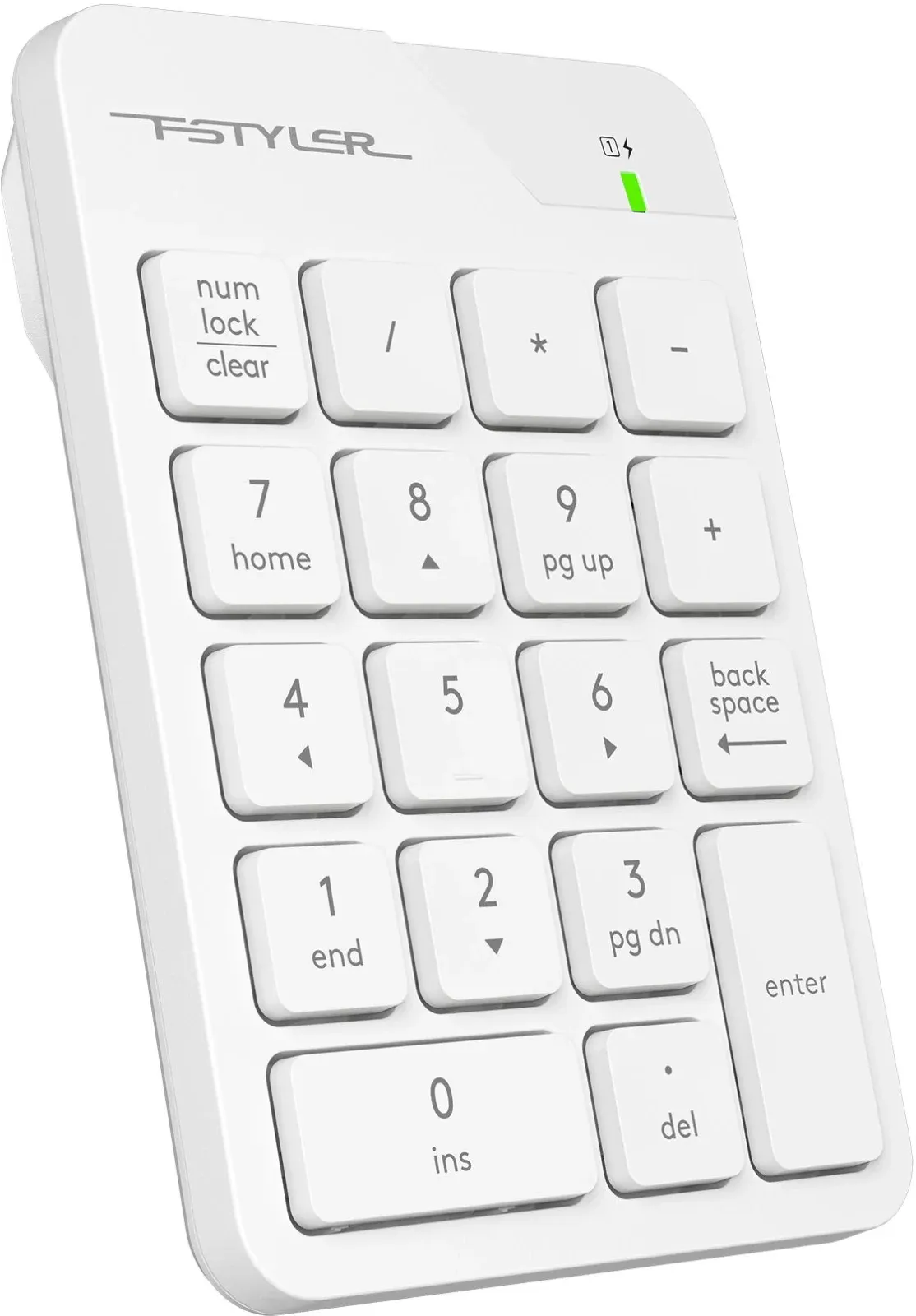 Числовой блок A4Tech FGK21C белый USB беспроводная slim для ноутбука - фото 2