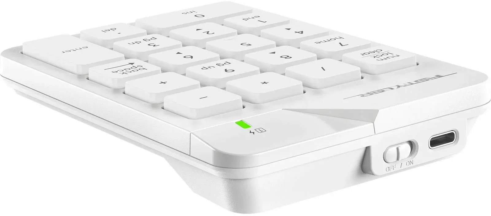Числовой блок A4Tech FGK21C белый USB беспроводная slim для ноутбука - фото 5