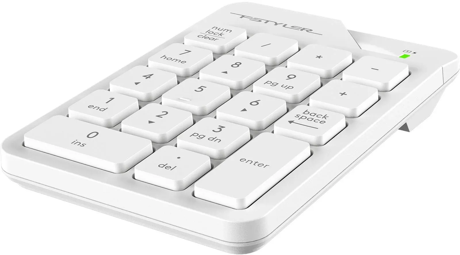 Числовой блок A4Tech FGK21C белый USB беспроводная slim для ноутбука - фото 6