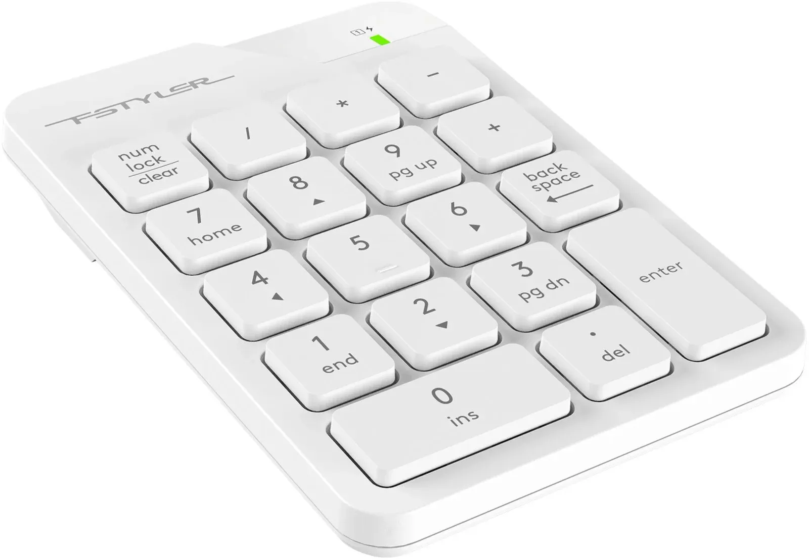 Числовой блок A4Tech FGK21C белый USB беспроводная slim для ноутбука - фото 7