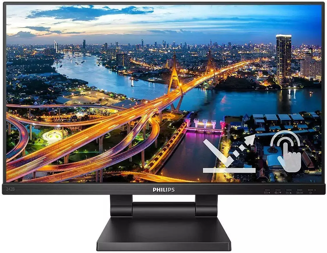 Монитор Philips 23.8 B Line 242B1TC черный IPS LED 16:9 HDMI M/M матовая HAS 250cd 178гр/178гр 1920x1080 75Hz VGA DP FHD USB Touch 6.67кг - фото 3