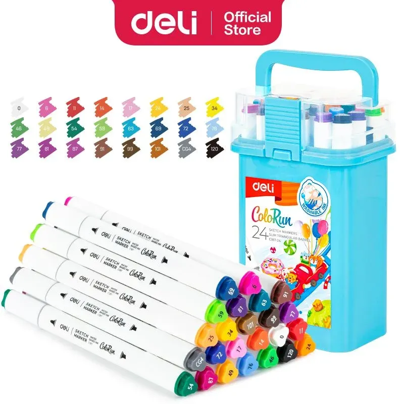Маркеры DELI EC187-24 - фото 1