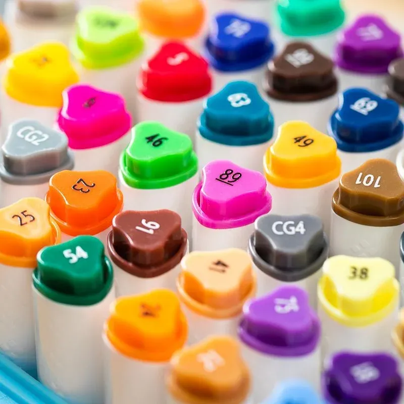 Набор маркеров для скетчинга Deli EC187-36 ColoRun 11мм 150мм трехгр. двойной пиш. наконечник 1-5мм 36цв. ассорти пластиковая коробка 36шт. - фото 2