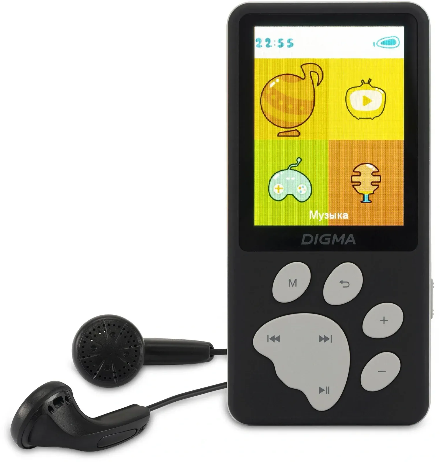 Плеер Hi-Fi Flash Digma S5 8Gb черный/серый/2.4/FM/microSD/microSDHC - фото 2