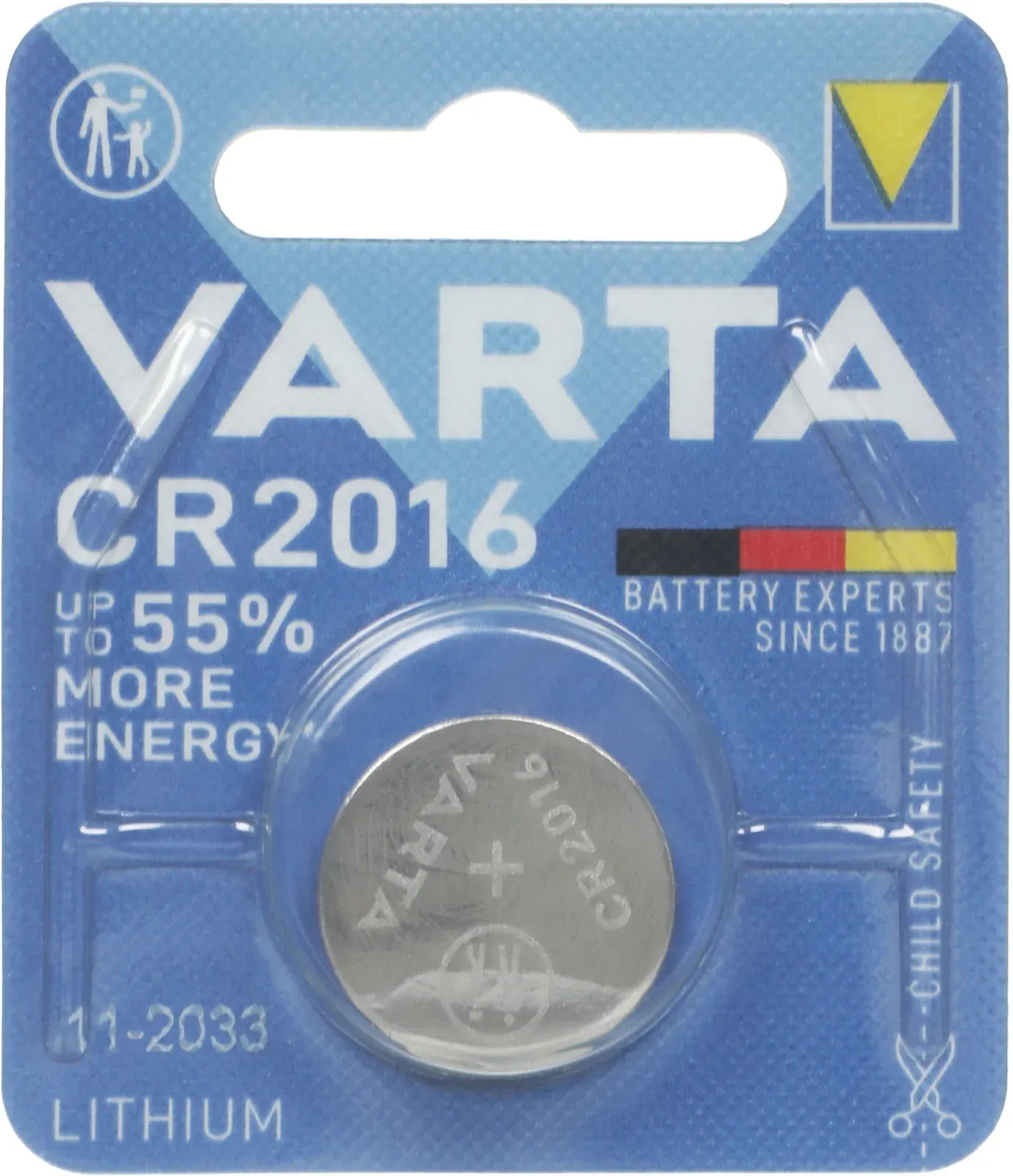Батарея Varta Electronics BL1 Lithium CR2016 1шт блистер - фото 2