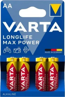 Батарея Varta LongLife Max Power LR6 Alkaline AA 4шт блистер - фото 2