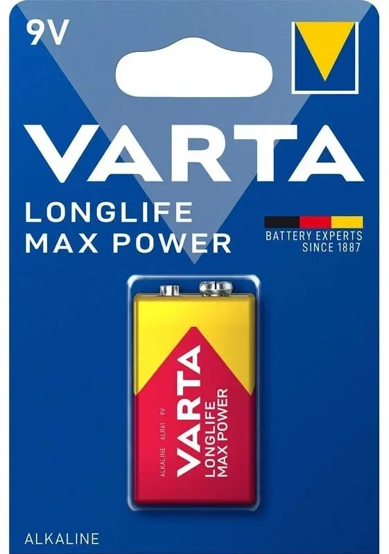 Батарея Varta LongLife Max Power 6LR61 1шт блистер - фото 1