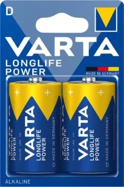 Батарея Varta Longlife power LR20 BL2 Alkaline D 2шт блистер - фото 4