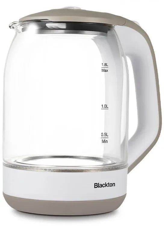 Чайник электрический Blackton Bt KT1823G 1.8л. 1500Вт белый/бежевый корпус: стекло/пластик 86185612 - фото 1