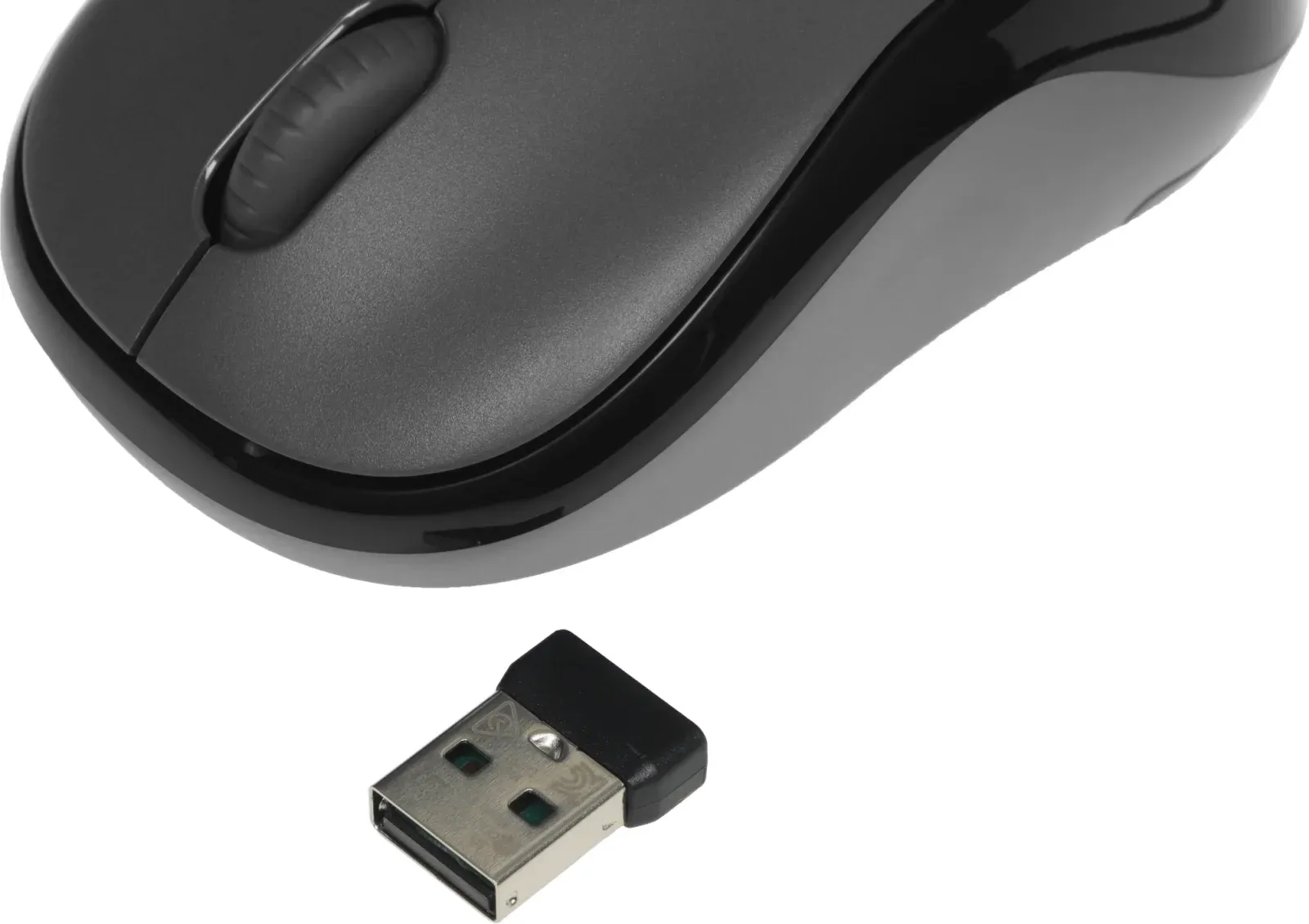 Мышь Logitech Silent M220 темно-серый/черный оптическая 1000dpi silent беспров. USB 2but 910-004895 - фото 6