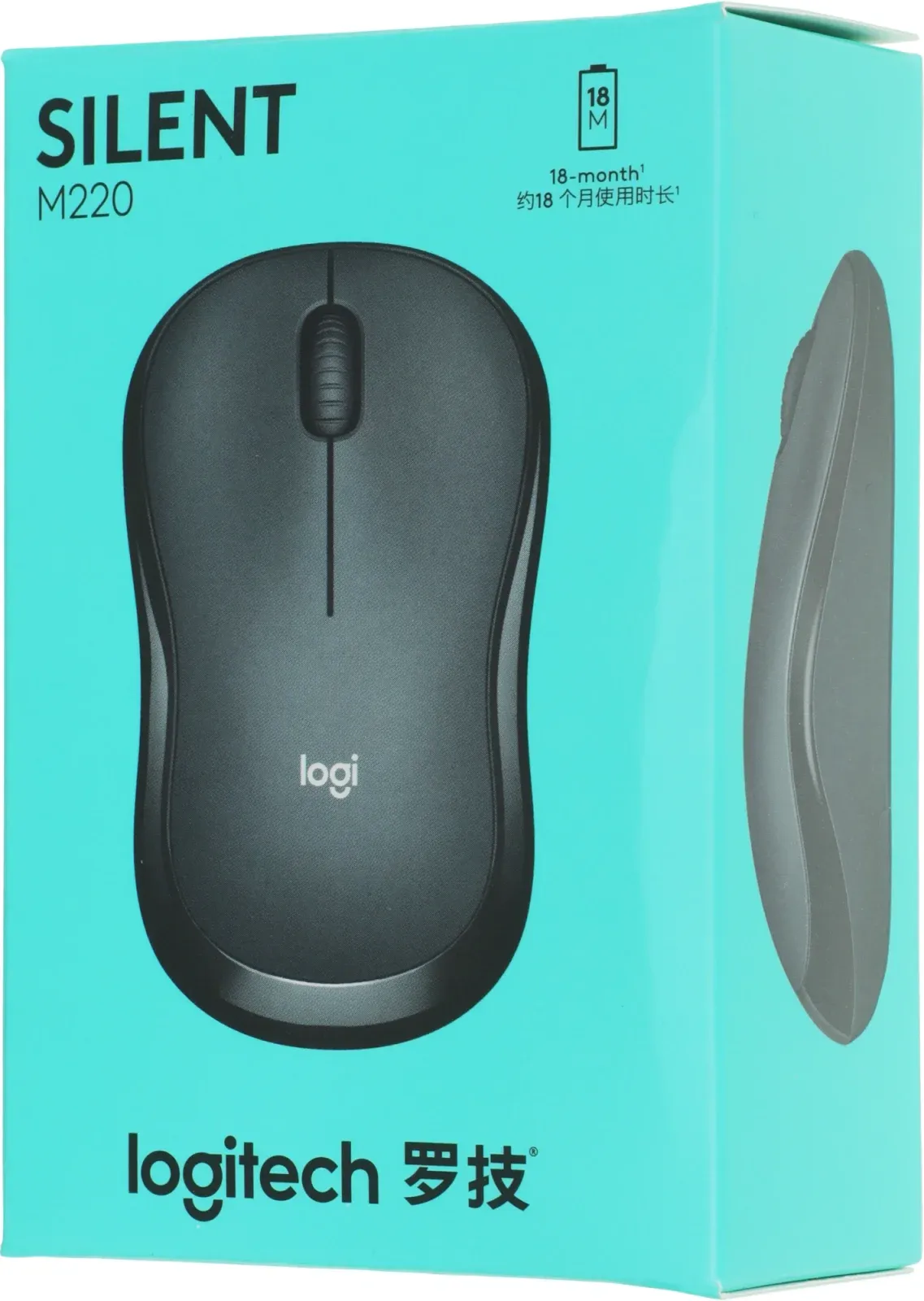 Мышь Logitech Silent M220 темно-серый/черный оптическая 1000dpi silent беспров. USB 2but 910-004895 - фото 8