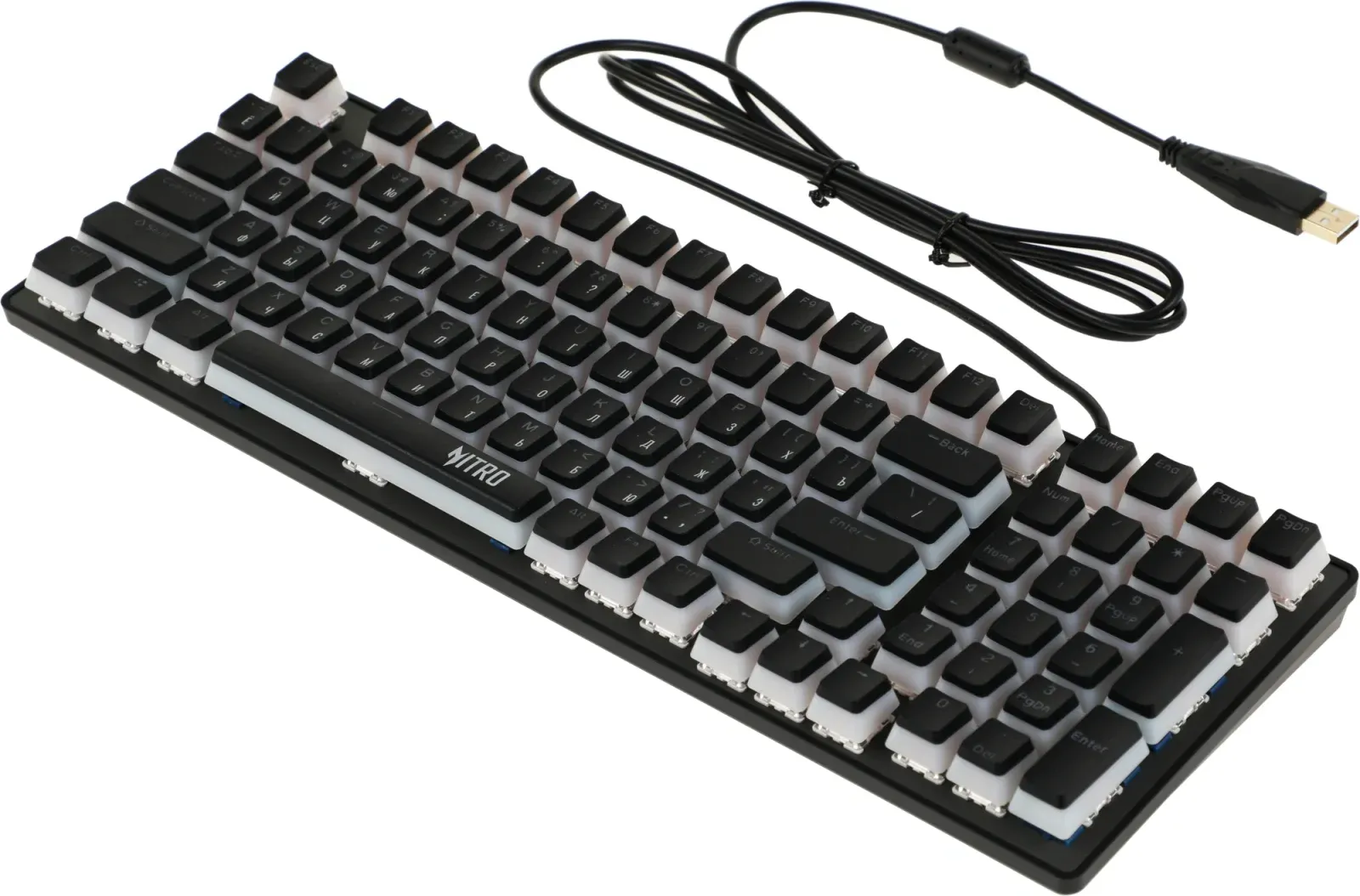 Клавиатура Acer OKW303 механическая черный/серый USB for gamer LED ZL.KBDCC.01D кабель 1.8м - фото 7