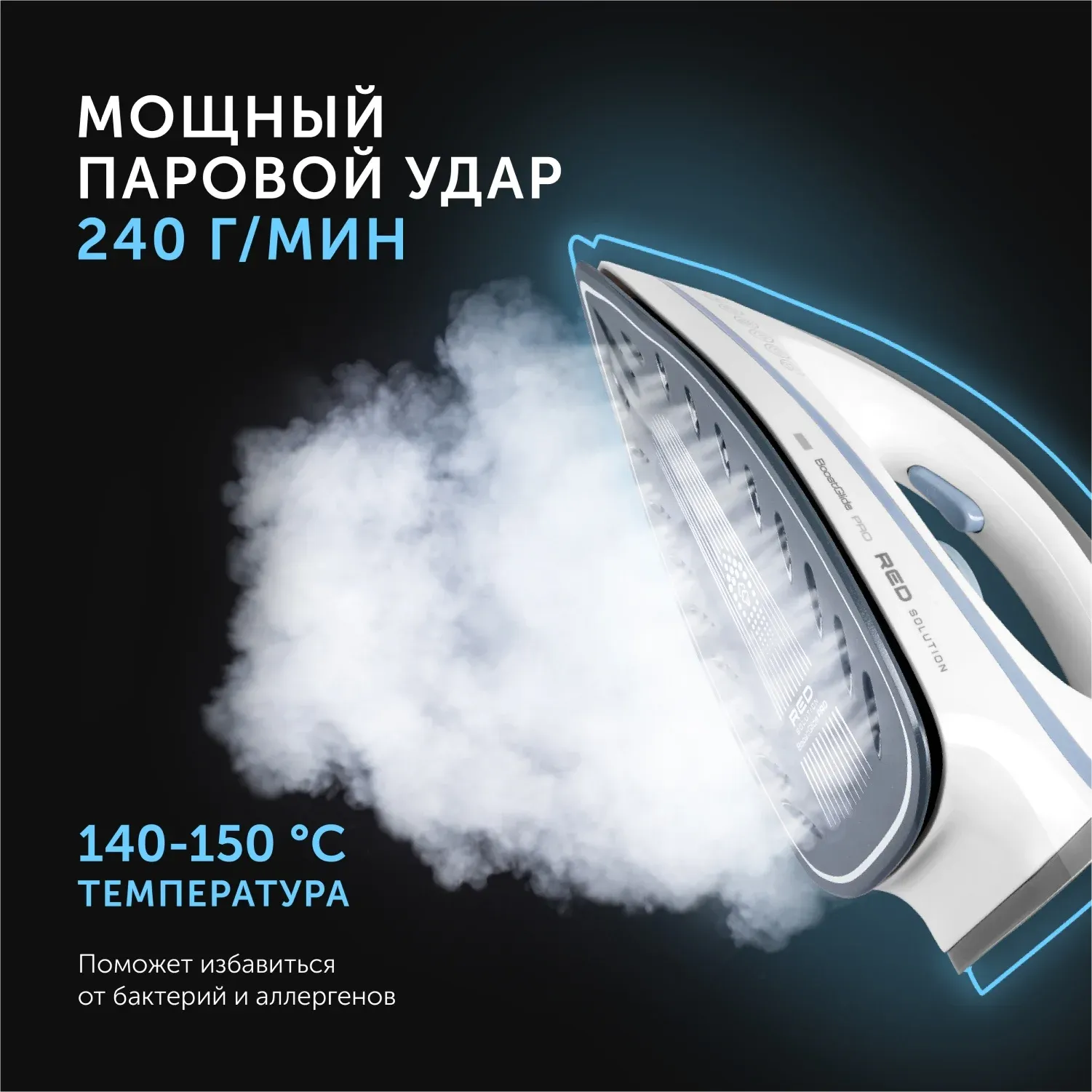 Парогенератор Red Solution RSS-5909 2400Вт белый/голубой - фото 5