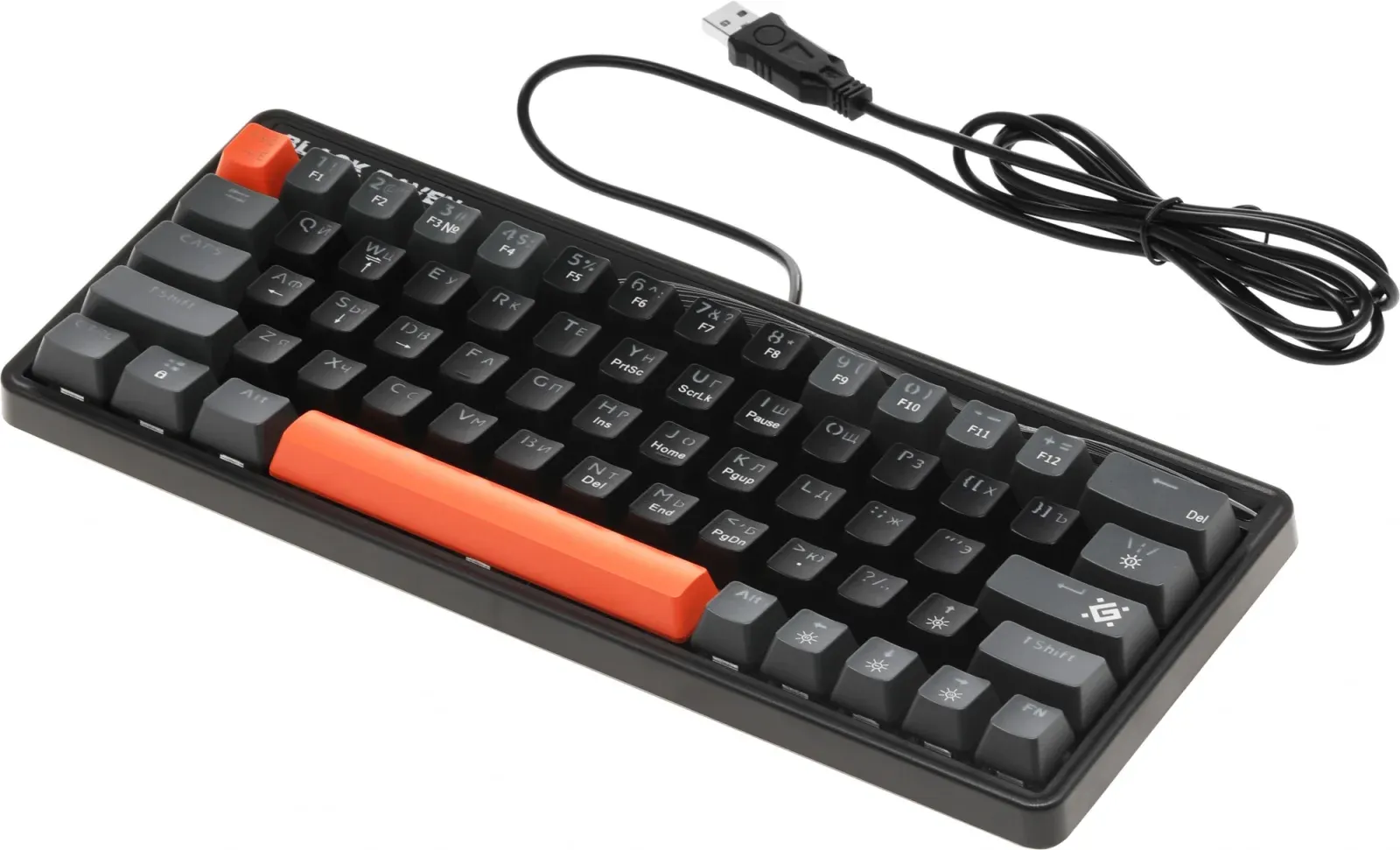 Клавиатура Defender GK-417 механическая черный USB for gamer LED 45414 кабель 1.5м - фото 2