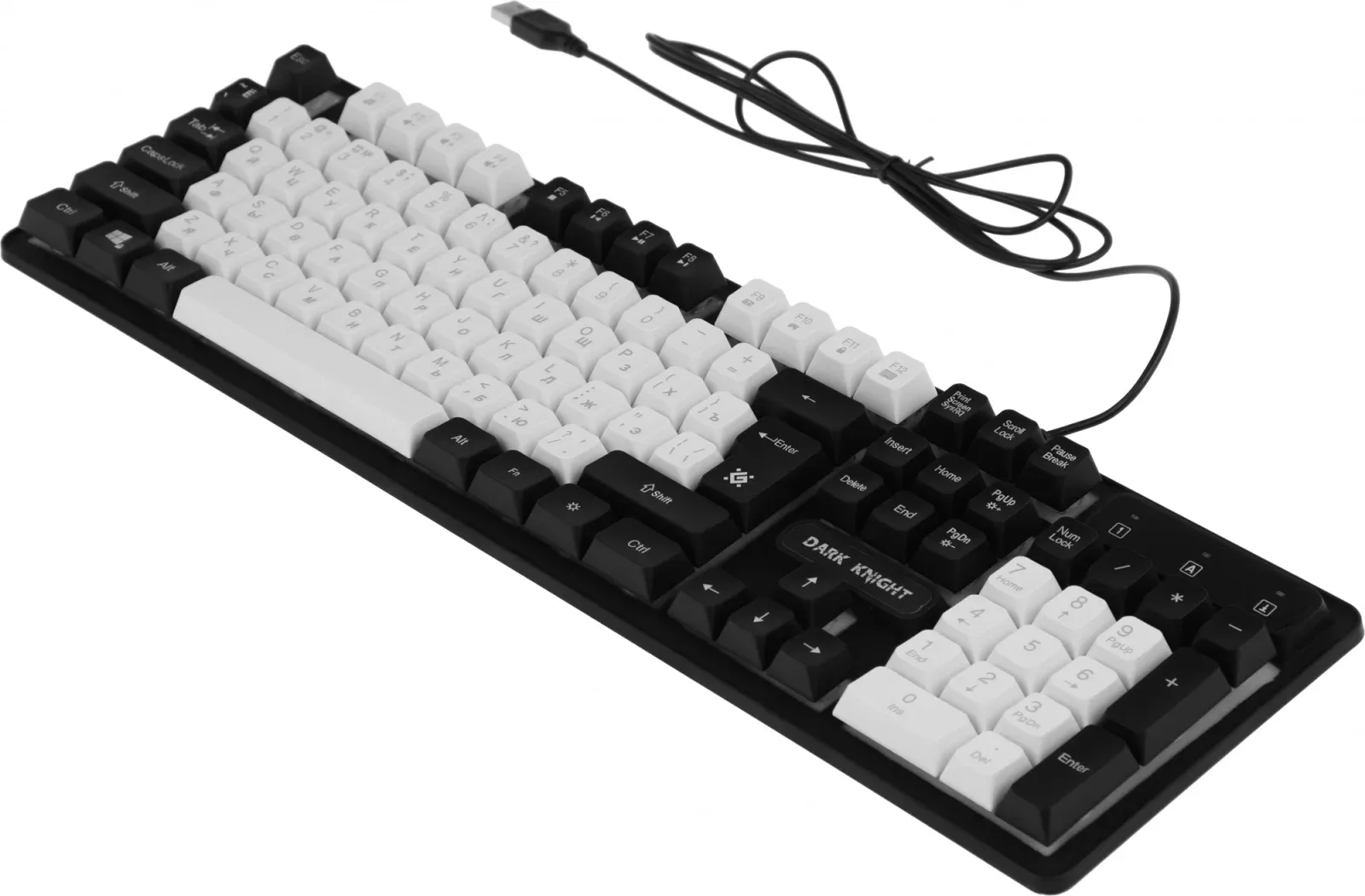 Клавиатура Defender GK-077 белый/черный USB for gamer LED 45078 кабель 1.5м - фото 6
